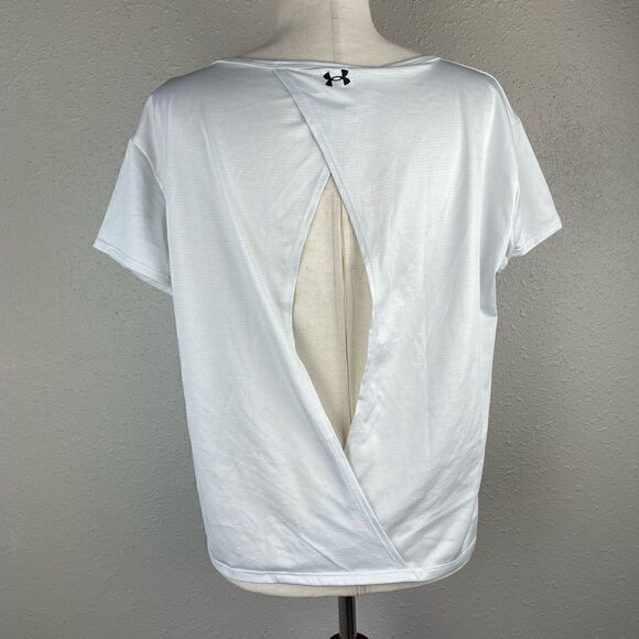 Under Armour White Athletic Top Size M EUC - Picture 3 of 5